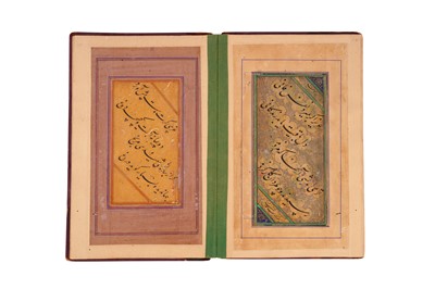 Lot 235 - AN INDIAN MURAQQA’ ALBUM WITH NASTA’LIQ CALLIGRAPHY