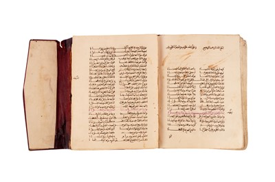 Lot 382 - AN ILLUMINATED MAGHRIBI MANUSCRIPT WITH PRAYERS AND QURANIC VERSES