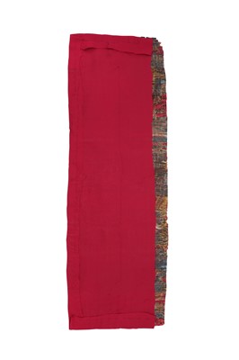 Lot 400 - A PANEL OF BROCADED SILK WITH CARNATIONS AND POMEGRANATES