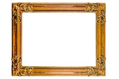 Lot 216 - A NORTH ITALIAN CARVED, GILDED AND PAINTED FRAME OF LARGE PROPORTIONS (C.LATE 17TH CENTURY)