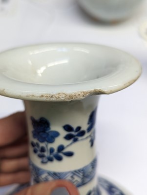 Lot 68 - A CHINESE BLUE AND WHITE KENDI