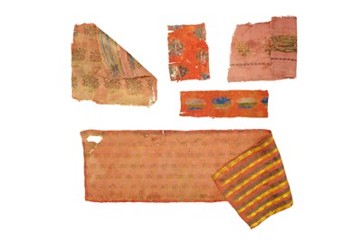 Lot 310 - TEN PERSIAN SILK FRAGMENTS