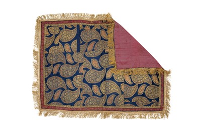 Lot 308 - TWO BROCADED COVERS OF PERSIAN SATIN SILK