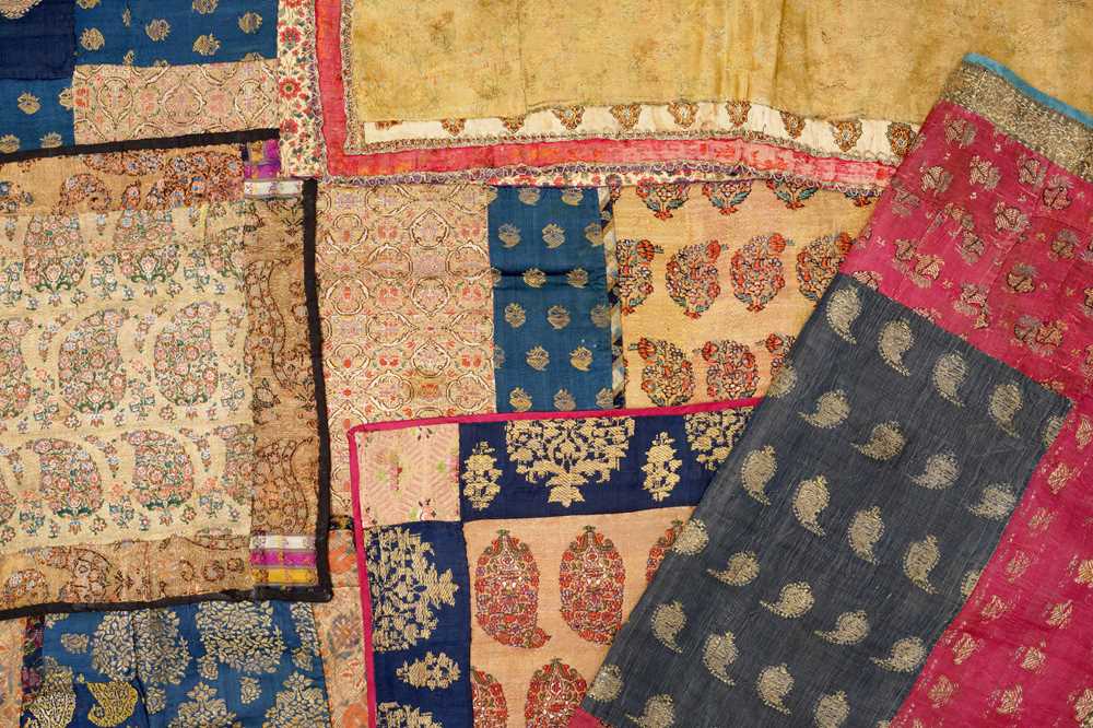Lot 303 - SEVEN PERSIAN SILK BOCCHAS