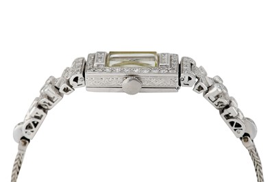 Lot 82 - AN ART DECO DIAMOND COCKTAIL WATCH