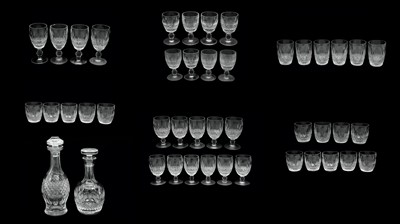 Lot 183 - A PART SET OF WATERFORD CRYSTAL COLLEEN PATTERN GLASSES AND AN ATLANTIS DECANTER