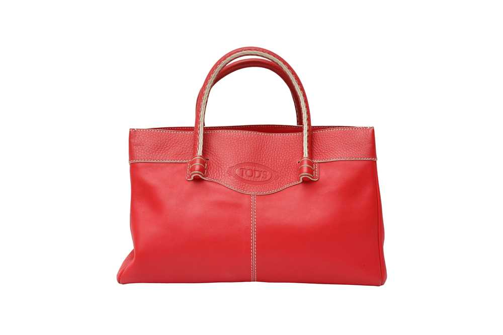 Lot 36 - Tod's Red Small Top Handle Tote