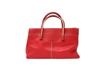 Lot 36 - Tod's Red Small Top Handle Tote