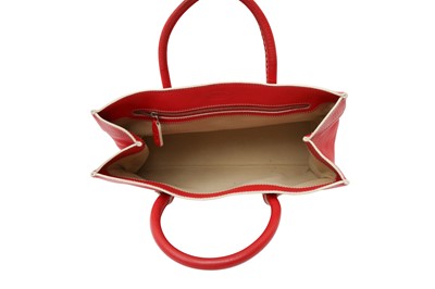 Lot 36 - Tod's Red Small Top Handle Tote