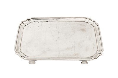 Lot 313 - A George V sterling silver salver, London 1921 by Ollivant and Botsford