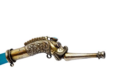 Lot 192 - AN IMPRESSIVE GROUP OF ELEVEN MUGHAL MOULD-BLOWN GLASS ROSEWATER SPRINKLERS WITH SILVER MOUNTS