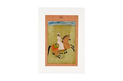 Lot 209 - AN EQUESTRIAN PORTRAIT OF THE SUFI MASTER PIR BUDHAN SHAH (D. 1643)