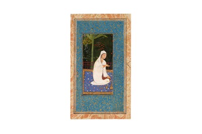 Lot 173 - A FRAGMENTARY PORTRAIT OF A MAIDEN IN A GARDEN