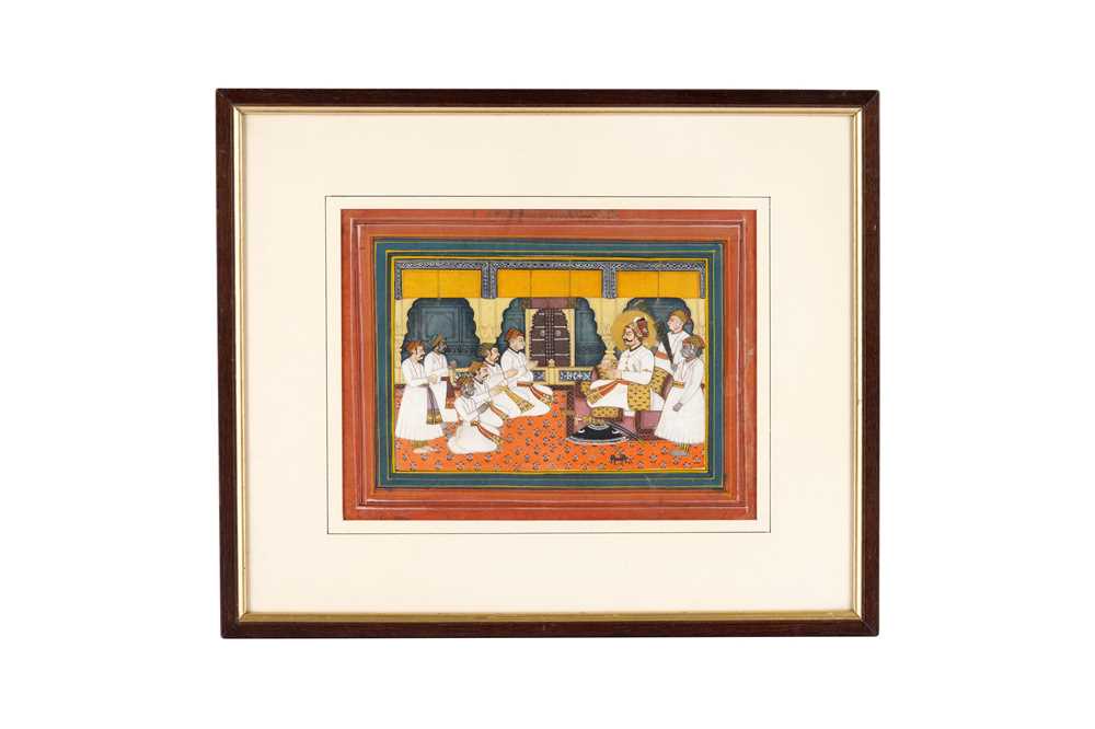 Lot 198 - A PRIVATE AUDIENCE: A MAHARAJA DURBAR SCENE