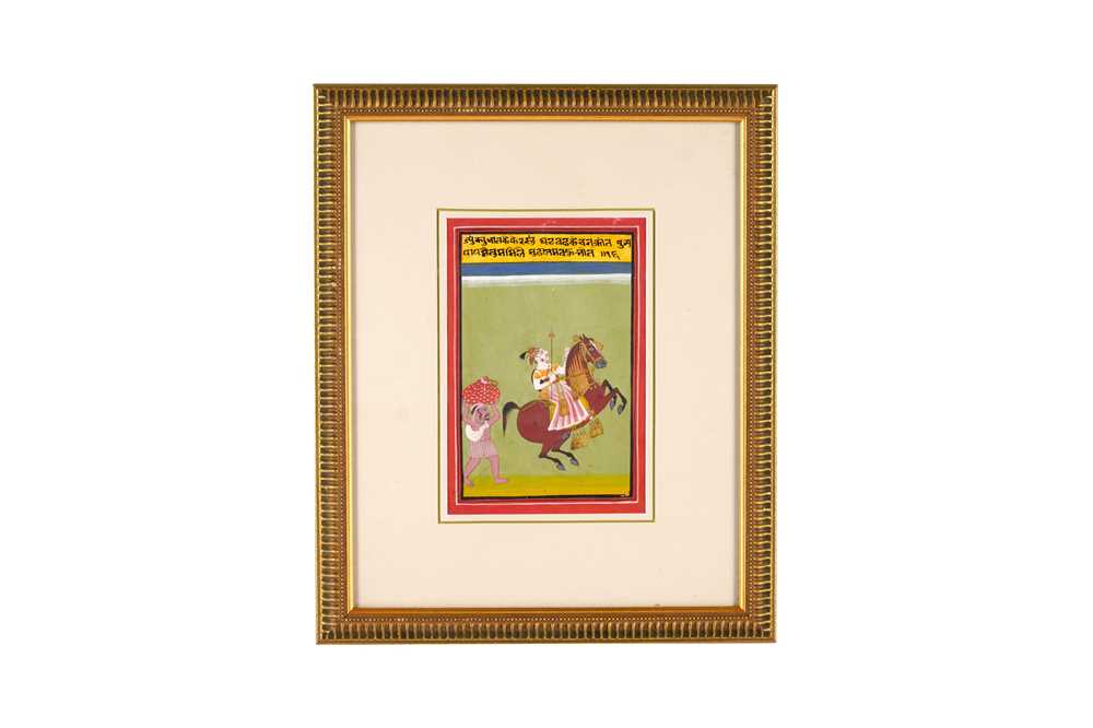 Lot 206 - AN EQUESTRIAN PORTRAIT WITH A FOOT ATTENDANT