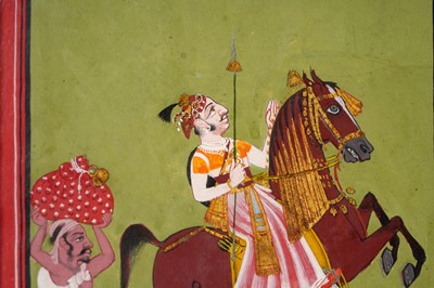 Lot 206 - AN EQUESTRIAN PORTRAIT WITH A FOOT ATTENDANT