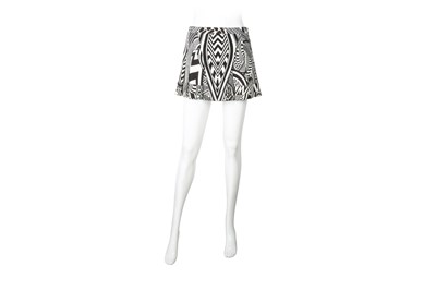 Lot 452 - Givenchy Monochrome Pleat Mini Skirt - Size 36