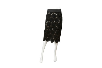 Lot 137 - Dolce & Gabbana Black Guipure Midi Skirt - Size 44