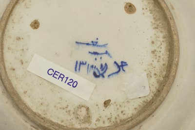 Lot 68 - EIGHT POLYCHROME-PAINTED POTTERY DISHES WITH AVIARY AND VEGETAL MOTIFS