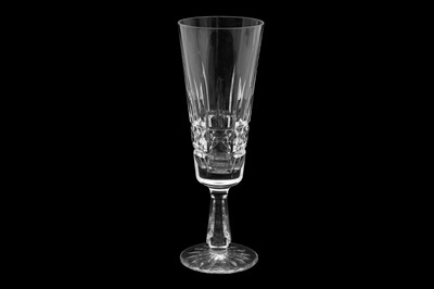 Lot 185 - A SET OF WATERFORD CRYSTAL DRINKING GLASSES IN A DEVIATION OF THE LISMORE PATTERN