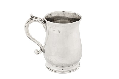 Lot 274 - A George II / George III Irish sterling silver mug, Dublin circa 1760 by William Townsend (active 1726-75)