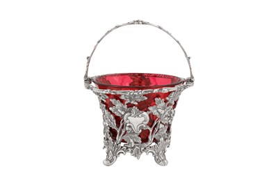 Lot 371 - A Victorian sterling silver sugar basket, London 1877 by Edward Charles Brown