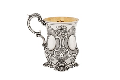 Lot 9 - A Victorian sterling silver christening mug, London 1853 by George John Richards