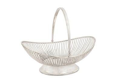 Lot 444 - A George III sterling silver bread basket, London 1790 by Henry Green