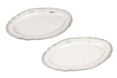 Lot 401 - Earl of Clonmell - A pair of George III sterling silver poultry meat dishes, London 1778 by Robert Makepeace and Richard Carter