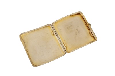 Lot 26 - An early 20th century German or Austrian 900 standard silver and enamel cigarette case, circa 1910