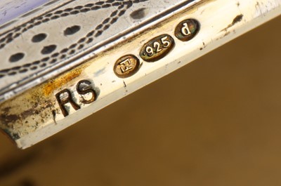 Lot 25 - An early 20th century German sterling silver and enamel cigarette case, probably Pforzheim with import marks for Glasgow 1926 by Robert Stewart