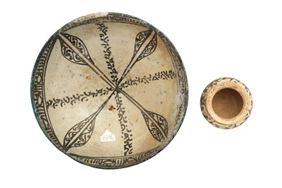 Lot 16 - TWO BLACK-PAINTED MEDIEVAL IRANIAN POTTERY VESSELS