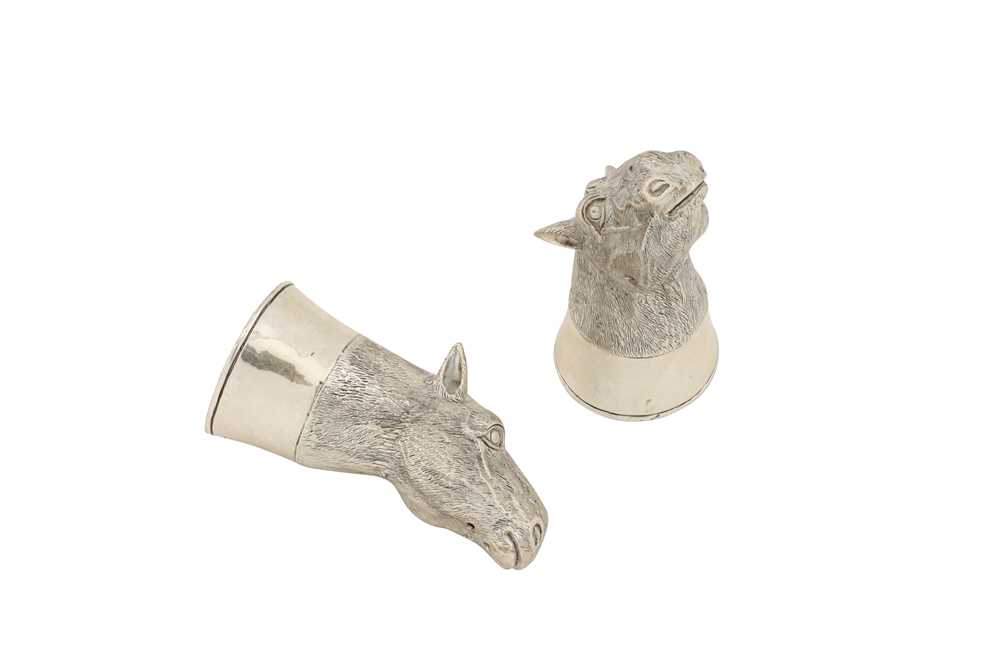 Lot 59 - A pair of modern silver novelty cruets