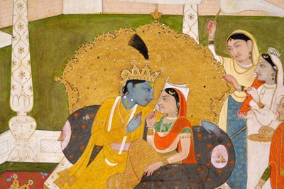 Lot 74 - LORD RAMA AND SITA ENTHRONED