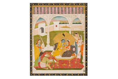 Lot 74 - LORD RAMA AND SITA ENTHRONED