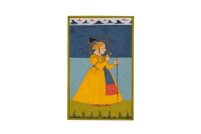 Lot 196 - THREE STANDING PORTRAITS OF INDIAN MAHARAJAS