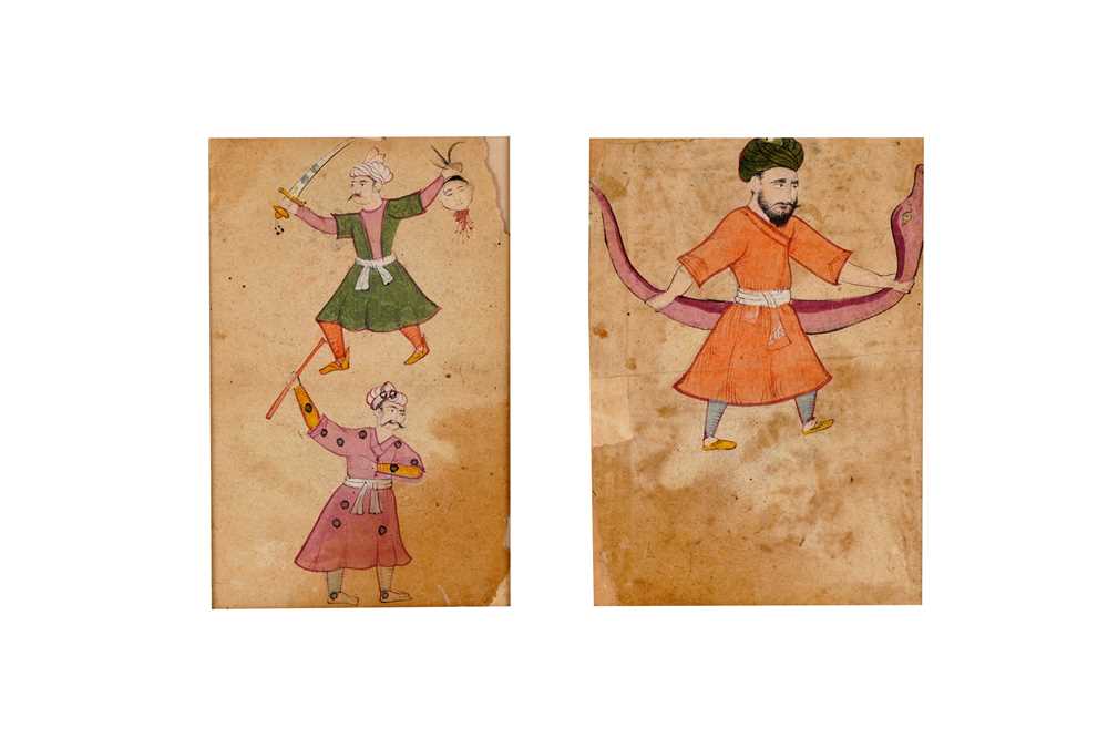 Lot 245 - TWO LOOSE ILLUSTRATED FOLIOS FROM AN ASTRONOMICAL MANUSCRIPT