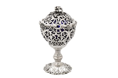 Lot 370 - An early Victorian sterling silver sugar or preserve vase, London 1840 by messrs Barnard