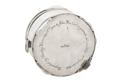Lot 323 - A George V sterling silver biscuit box, London 1927 by Garrard (Sebastian Garrard)
