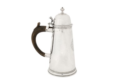 Lot 460 - A Queen Anne Britannia standard silver coffee pot, London 1703 by George Lewis (reg. 22 Dec 1699)