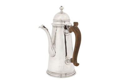 Lot 459 - A George I Britannia standard silver coffee pot, London 1715 by Jonah Clifton (reg. 25 Nov 1703)