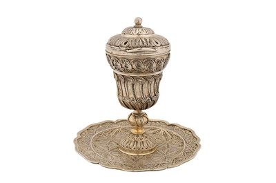 Lot 131 - A late 18th / early 19th century Spanish colonial silver and filigree censor or possibly a matte cup, circa 1800