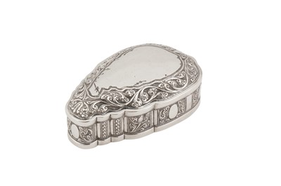 Lot 118 - An early 20th century Ceylonese (Sri Lankan) unmarked silver box, Kandy circa 1930