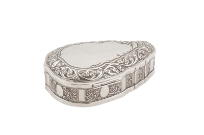 Lot 118 - An early 20th century Ceylonese (Sri Lankan) unmarked silver box, Kandy circa 1930