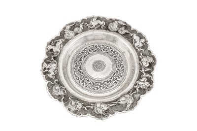 Lot 109 - An early 20th century Burmese unmarked silver dish, Mandalay circa 1920