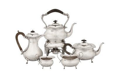 Lot 322 - A George V sterling silver five-piece tea and coffee service, Sheffield 1909-12 by Cooper Brothers and Sons Ltd