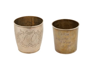 Lot 7 - AN EARLY 19TH CENTURY SWEDISH SILVER BEAKER, PROBABLY STOCKHOLM 1824 BY U.H (?)