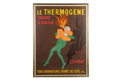 Lot 566 - A LE THERMOGENE ADVERTISING POSTER, 1950S REISSUE OF THE 1909 ORIGINAL