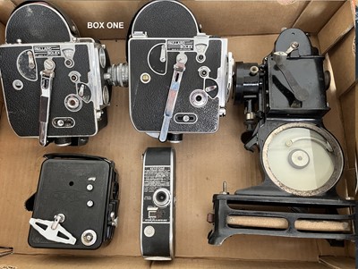 Lot 1390 - Two Boxes of Cine Cameras etc