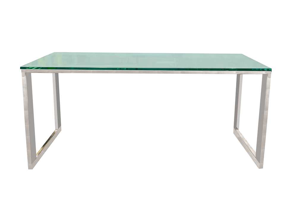 Lot 374 - OKA; A CONTEMPORARY CONSOLE TABLE